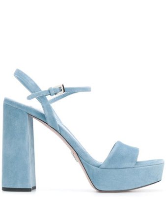 Blue Prada platform sandals - Farfetch
