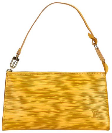 LOUIS VUITTON Yellow Epi Pochette Handbag