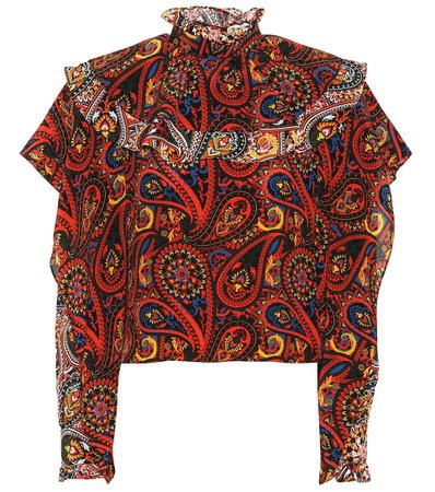 JW ANDERSON Paisley-printed silk blouse