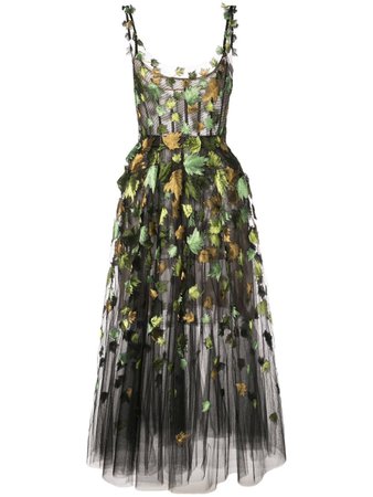 Oscar de la Renta ballet-styled dress with leaf embroidery $6,990 - Buy Online AW19 - Quick Shipping, Price