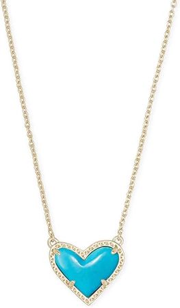 Amazon.com: Kendra Scott Ari Heart Adjustable Length Pendant Necklace for Women, Fashion Jewelry, 14k Rose Gold-Plated, Pink Drusy : Kendra Scott: Clothing, Shoes & Jewelry