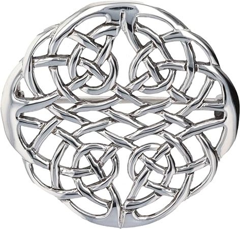 Amazon.com: Jewelry Trends Sterling Silver Round Celtic Knot Elegant Weave Brooch Pin: Clothing, Shoes & Jewelry