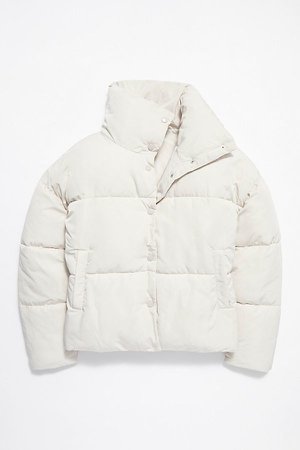 White puffer jacket
