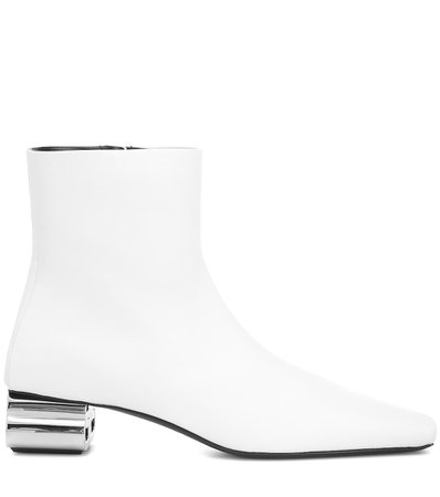 Typo Leather Ankle Boots - Balenciaga | Mytheresa