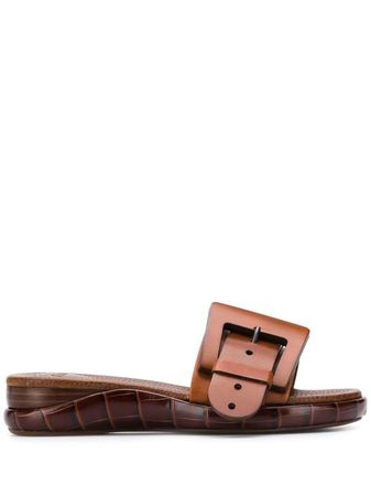 Chloé buckle detail slip-on sandals £471 - Fast Global Shipping, Free Returns