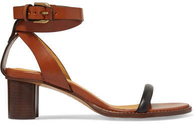 Jadler Two-tone Leather Sandals - Brown