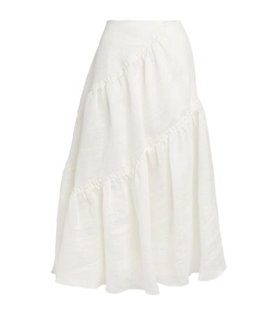 Sale | SANDRO Ruffled Midi Skirt | Harrods AU