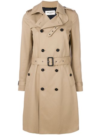 Saint Laurent belted classic trench coat - FARFETCH