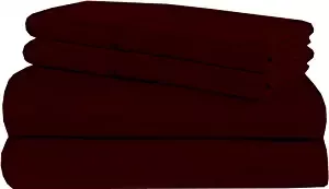 Amazon.com: Twin XL Sheet Set Premium Long Staple Cotton Twin Extra Long Sheets - Sateen Weave for Soft and Silky Feel - Twin XL Sheets Set - 18" Deep Pocket - Bed Sheets (Wine) : Home & Kitchen
