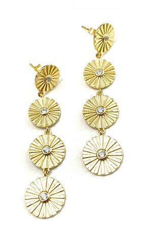 golden coin drop earrings