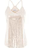 Amazon.com: Meaneor Women's Sequin Top Spaghetti Strap Tank Top Sparkle Shimmer Camisole Vest: Clothing