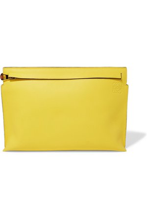 Loewe | T two-tone leather pouch | NET-A-PORTER.COM