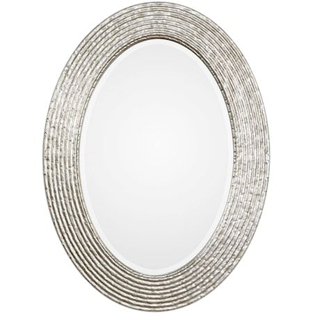 Uttermost Mirrors - Oval 09077 Samia Silver Mirror | Corner Furniture | Mirrors - Wall