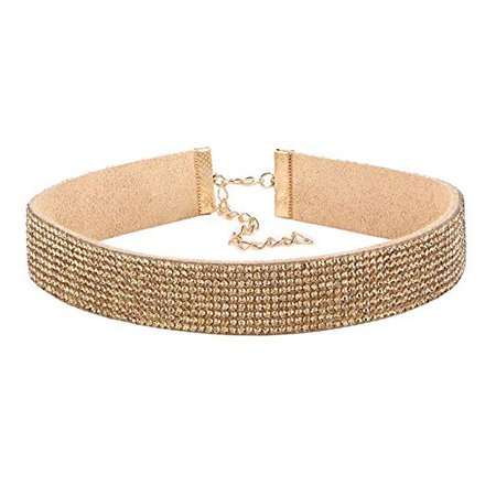 Amazon.com: Wensltd Clearance!1 PCS Women's Elegant Crystal Choker Necklace Diamond (Gold): Clothing