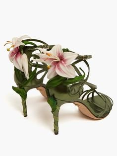 Nicholas Kirkwood Green Fairy Leaf Heels