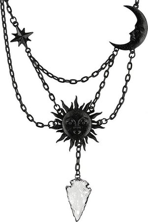 Restyle - Moon & Sun Black Necklace - Buy Online Australia – Beserk
