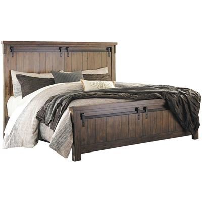 mahogany bed frame + bed
