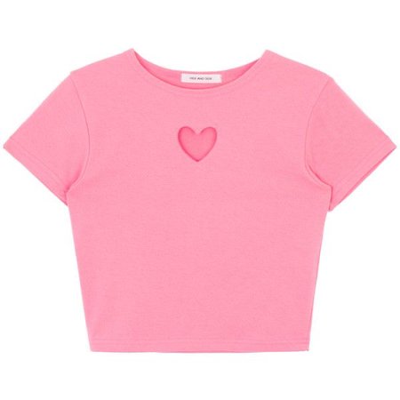 HIDE AND SEEN Heart Cut Out Crop Top ($22)
