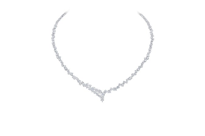 harry winston sparkling cluster necklace