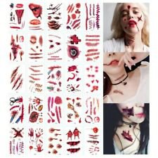 Halloween Blood Body Scab Fancy Dress Scar Tattoos Zombie Cuts Slash Makeup Kit | eBay