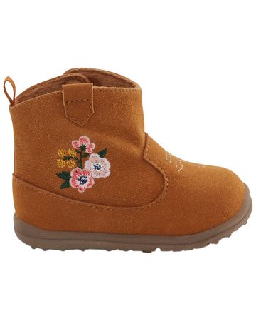 Brown Baby Floral Every Step Boots | carters.com