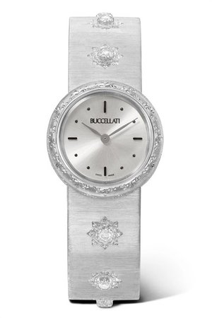 Buccellati | Macri 24mm 18-karat white gold and diamond watch | NET-A-PORTER.COM