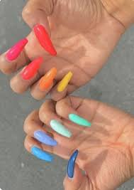 rainbow checkered nails - Google Search