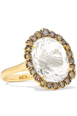 Kimberly McDonald | 18-karat gold, spodumene and diamond ring | NET-A-PORTER.COM