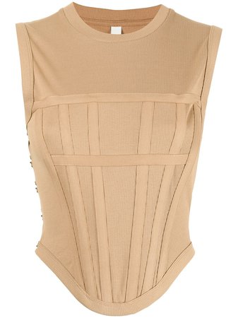 Dion Lee Ribbed Corset Tank Top - Farfetch