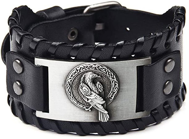 Amazon.com: TURTLEDOVE Viking Bracelet Odin's Raven - Crow Animal Bracelets of Norse Mythology Amulet - Scandinavian Talisman for Midgard Pagan: Jewelry
