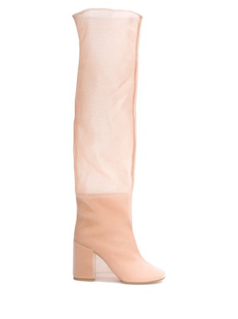 Mm6 Maison Margiela Covered Boots S59WW0037P2687 Pink | Farfetch