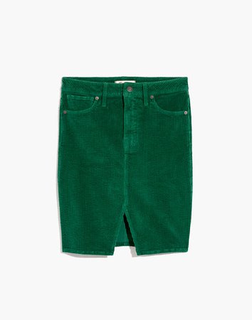 Corduroy Pegged Skirt green