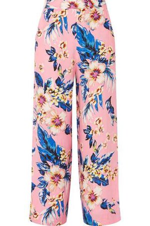 Diane von Furstenberg | Floral-print twill wide-leg pants | NET-A-PORTER.COM