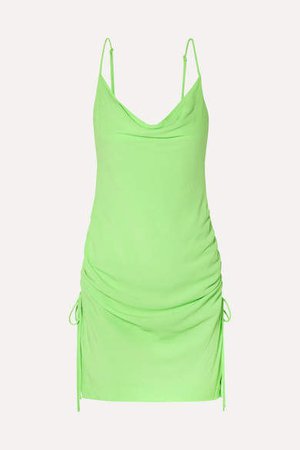 Tarte Ruched Crepe Mini Dress - Light green
