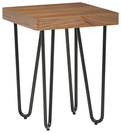 Rivet Hairpin Mid-Century Modern Wood and Metal Coffee Table, Walnut and Black: Amazon.ca: Gateway