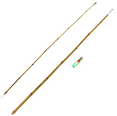 Amazon.com : BambooMN 6.5 Ft 2 Piece Natural Bamboo Vintage Cane Fishing Pole with Bobber, Hook, Line and Sinker, 1 Set : Sports & Outdoors