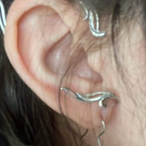 Elf Ear Cuff Silver Elven Ear Wrap No Piercing Fairy Earring | Etsy Greece