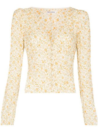 Reformation Nell floral-print blouse