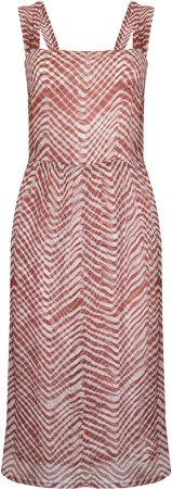 Cloe Cassandro Pinafore Silk Midi Dress Size: S