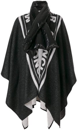 oversized padded collar cape