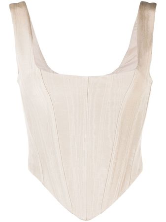 Christopher John Rogers Moire corset-style Top