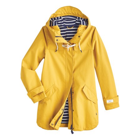 Joules USA Womens Yellow Coast Raincoat - Hooded Raincoat from Keeping Faith - Antique Gold - Overstock - 31079288