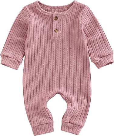 Amazon.com: Ynibbim Winter Newborn Baby Boy Girl Solid Romper Unisex Infants Hooded Outfit Clothes Waffle Cotton Button Jumpsuits: Clothing, Shoes & Jewelry