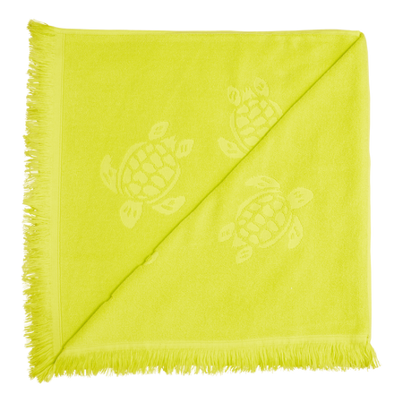 vilebrequin Beach Towel in Organic Cotton Turtles Jacquard