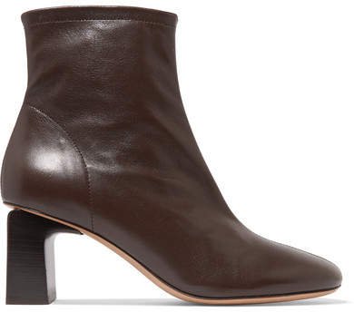 Vasi Leather Ankle Boots - Dark brown