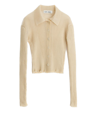 OUR LEGACY Mazzy Button Down Shirt In Cream
