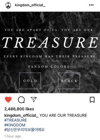 KINGDOM Official Instagram Post