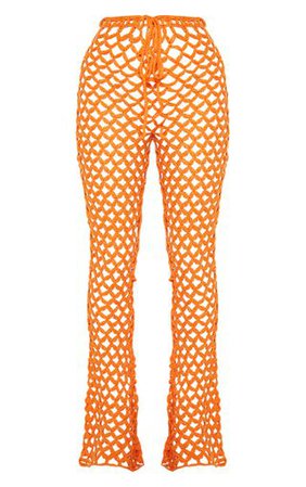 Orange Crochet Flares | Orange Crochet Flares | PrettyLittleThing