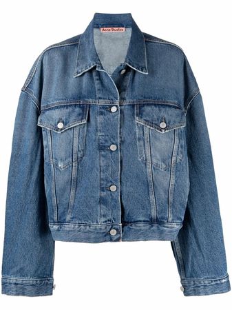Shop Acne Studios oversized denim jacket with Express Delivery - FARFETCH