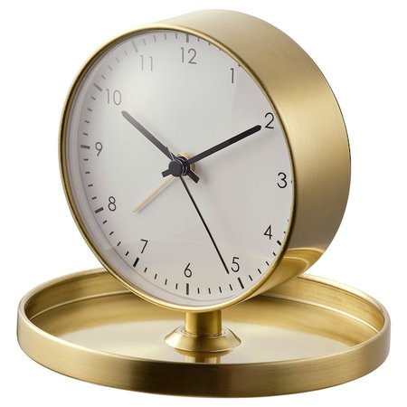 GÄNGA Alarm clock, brass color, 5" (13 cm) - IKEA